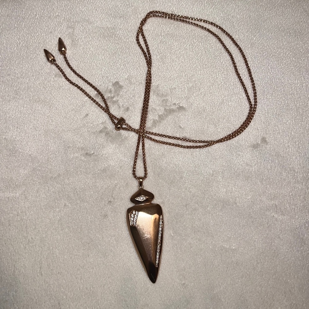 Kendra Scott Arrowhead Rose Gold Necklace